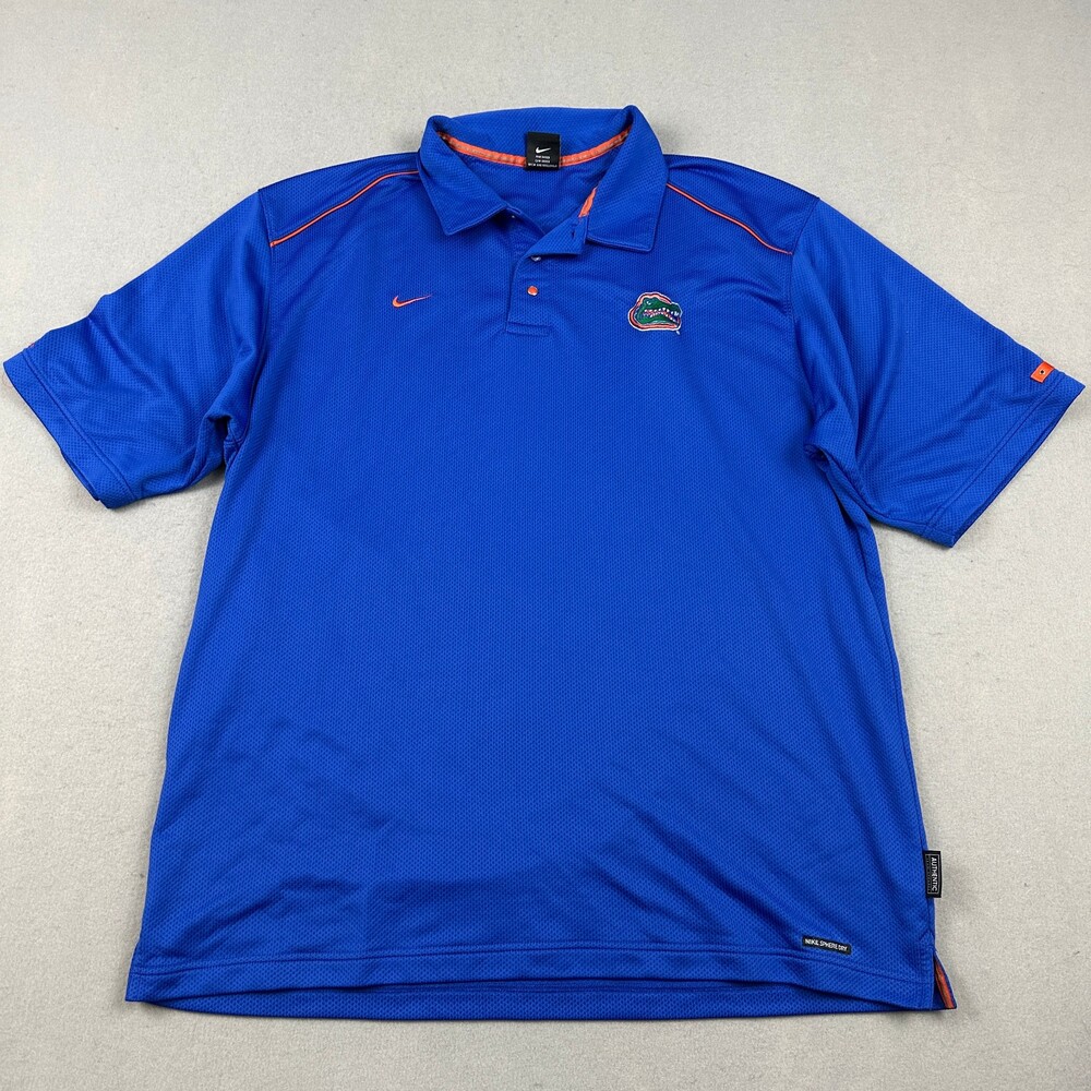 Vintage Florida Gators Polo Shirt Men Extra Large Blue Nike NCAA Football XL 90s